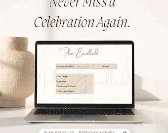 Birthday Tracker Excel Template | Gift Planner Spreadsheet | Special Dates Organizer