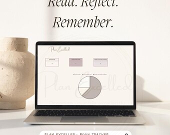 Reading Tracker Excel Template | Book Log Spreadsheet | Reading List Organizer