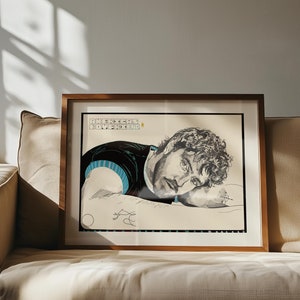 Paul Mescal Art Print Handgezeichnetes Hochglanz Portrait Inspiriert von Normalen Menschen Aftersun Indie Film Promi Wand Dekor Geschenk Poster