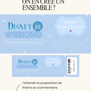Carte, ticket, billet personnalisé à offrir, cadeau, surprise, entièrement personnalisable