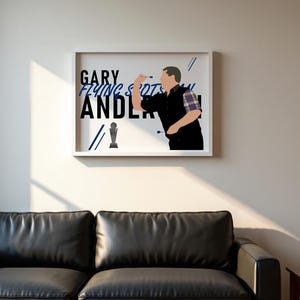 Gary Anderson Dart Poster – Digital Download for Instant Print, Darts Fan Gift, High Resolution