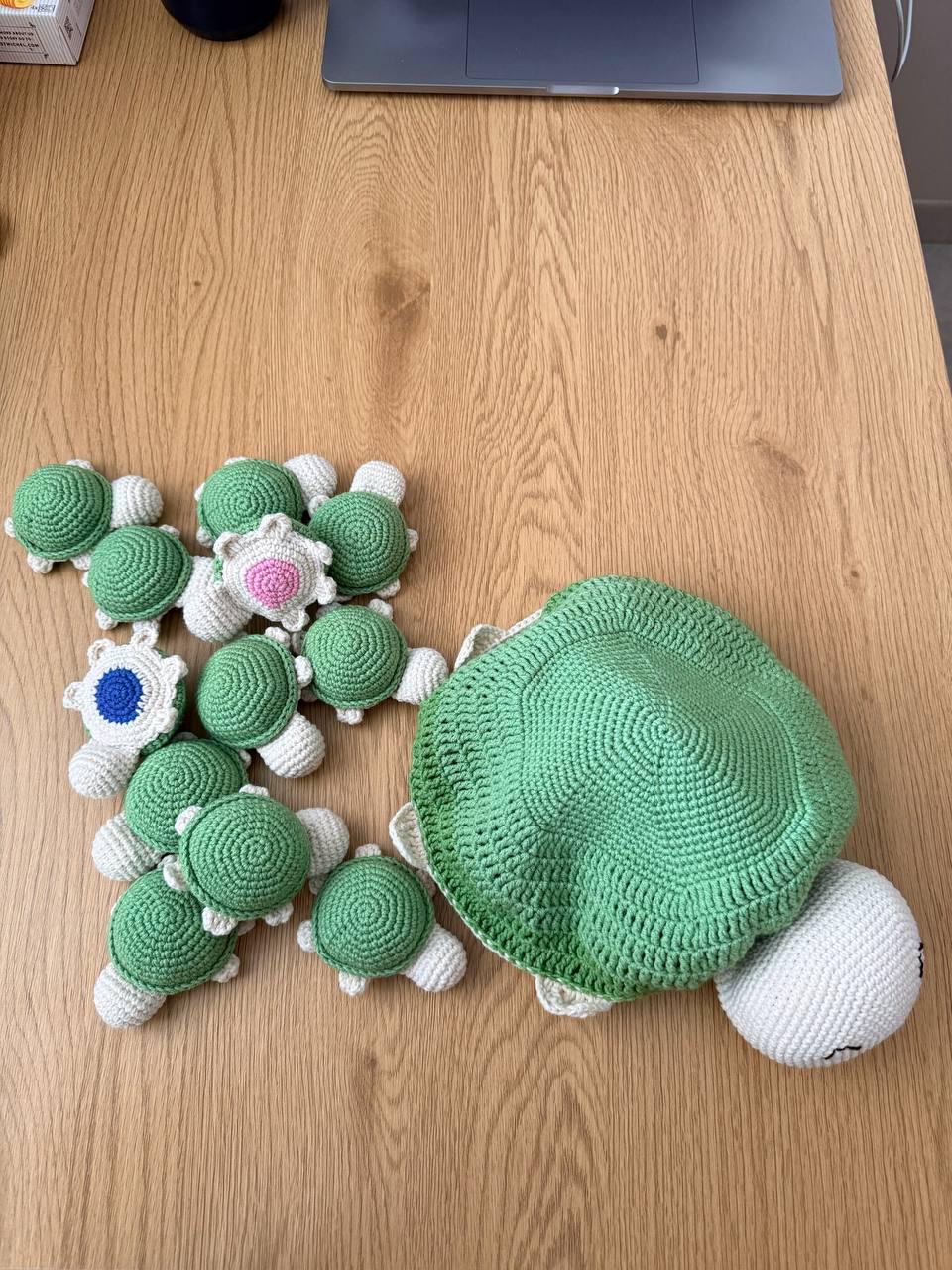 Crochet Turtle Memory Game Pattern – Turtles in a Turtle Toy, Amigurumi ...
