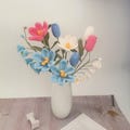 Crochet Pink Tulip Flowers Bouquet, Knit Flowers, Crochet Tulip Rose Flower, Knit Tulip Bouquet, Crochet Flower Bouquet, Gift For You