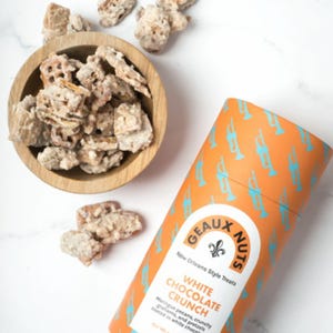 White Chocolate Crunch pecans, candied nuts, homemade sugared pecans, hostess gifts, gift sets, gluten free, luxury packaged nuts