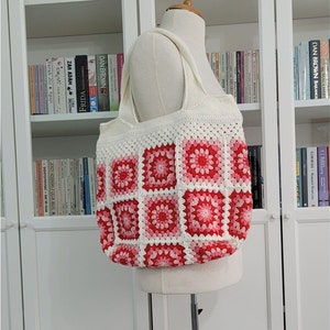 Colorful Granny Bag, Crochet Granny Square Bag, Shoulder Vintage Style  Bag , Market Bag, Beach Bag ,Everyday Bag