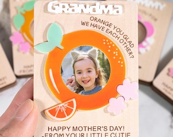 Personalized Fridge Photo Magnet,Mother’s Day Fridge Magnet,Mother’s Day Photo Frame,Mom Photo Magnet,Mother's Day Gift,Gift For Grandma