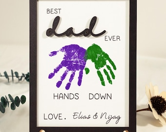 Hands Down Best Dad Ever Wood Sign,Fathers Day Wooden Sign,Custom Wood Plaque,Father&#39;s Day Gift,Grandpa Gift For Him,Gift For Dad,Daddy Gift