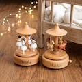 Personalized Wooden Music Box Carousel,Kids Birthday Gift,Engraved Name Music Box,Baby Toy Keepsake Gift,Baby Shower Gift,Nursery Decor