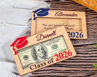 2026 Graduation Money Holder Gift,Custom Grad Name Cash Holder,Graduation Gift, Class Of 2026 Gift For Grad Student,College Graduation Gift