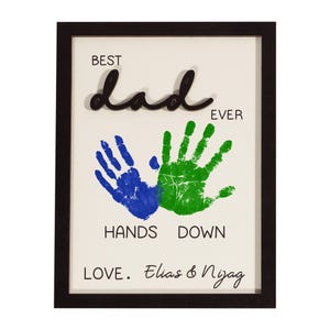 Personalized Father’s Day Wooden Sign,Hands Down Best Dad Ever,Wood Plaque,Father&#39;s Day Gift,Grandpa Gift For Him,Gift For Dad,Daddy Gift