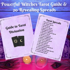 Guida ai Tarocchi delle Streghe Potenti e 20 Stesura Rivelatrice per Chiarezza e Intuizione, Letture per Principianti ed Esperti di Sensitività - Tarocchi Stampabili