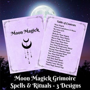 Powerful Moon Magic Grimoire Bundle - 19 Spells, Rituals & Recipes to enjoy the brilliance of Moon Magic - Witches BOS, Manifest Abundance