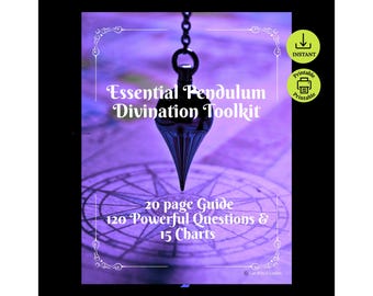 Pendulum Divination Toolkit: 145 Questions, 15 Dowsing Charts (Digital Download, Printable PDF