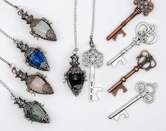 Hecate's Key Pendulum: Select your Crystal & Charm *Free* Dowsing Board PDF