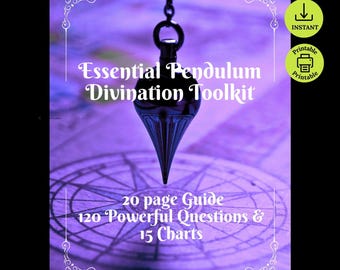 Pendulum Divination Toolkit: 145 Questions, 15 Dowsing Charts (Digital Download, Printable PDF