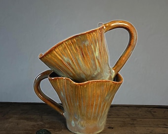 Taza con forma de seta – Taza de cerámica hecha a mano – Regalo estilo Cottagecore Fairycore