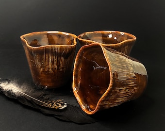 Handgemaakte paddenstoelmok – op wiel gegooide keramische beker – Fungi Lover Gift