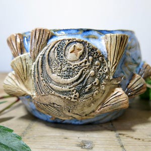 Handmade Whale Mug – Wheelthrown Ceramic Cup – Ocean Inspired Pottery