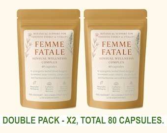 Femme Fatale Libido Support: Herbal Wellness Complex (80 Capsules)
