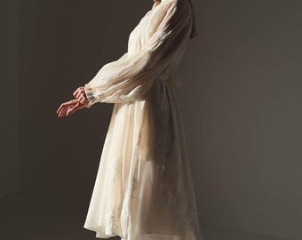 cream wedding guest dress Cream Lace Midi Dress: Long Sleeve Wedding Guest Outfit
