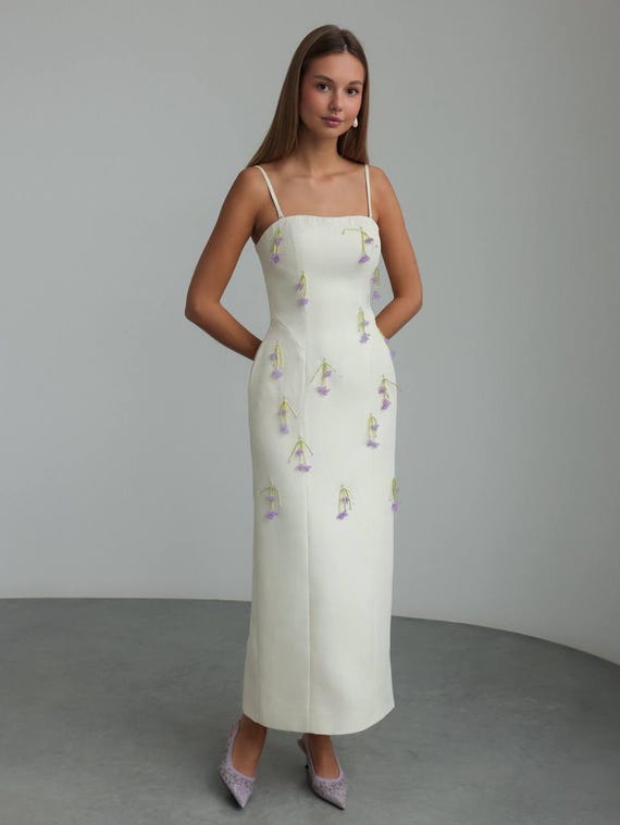 knee length dresses for ladies Overheated Midi Dress - Green Ash main image 1