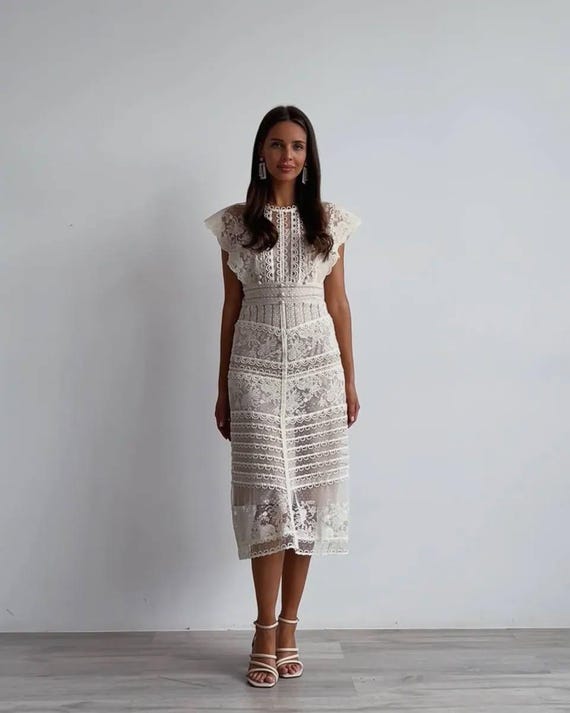 lace boho dresses Maxi Dress - Boho Dress - Sundress - Lace Dress