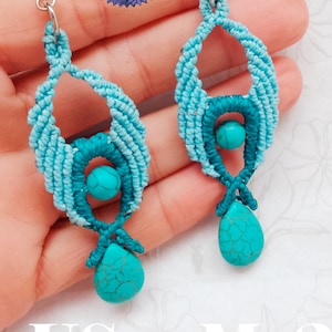 Macrame Earrings Brisa Micro Macrame Pattern VIDEO how to macrame tutorial textile jewelry unique accessory micromacrame earrings