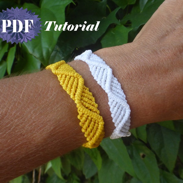 Tutoriel bracelet en macramé - Bracelet Shanti Motif bijoux en micro macramé - Bracelet réglable Friendship