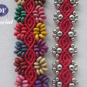 Micro Macrame Bracelet Tutorial - Indah Bracelet macrame jewelty  Beaded Bracelet Double Half Hitch Knot photo tutorial cuff macrame pattern