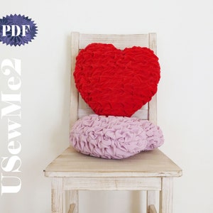 Smock pillow Sew tutorial decorative cushion Heart sewing pattern Canadian smocking pillow heart cushion PHOTO tutorial quilted pillow image 7