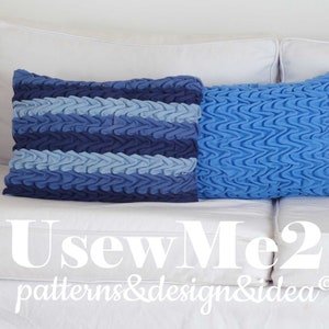 Smocked Pillow Sew Pattern Waves rectangle hand sew cushion PHOTO tutorial Canadian smocking decorative sew quilted pillow smocked pattern image 3