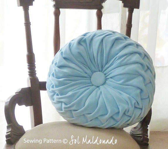 Round Pillow Smocked Sewing Pattern Pdf Decorative Smock Etsy