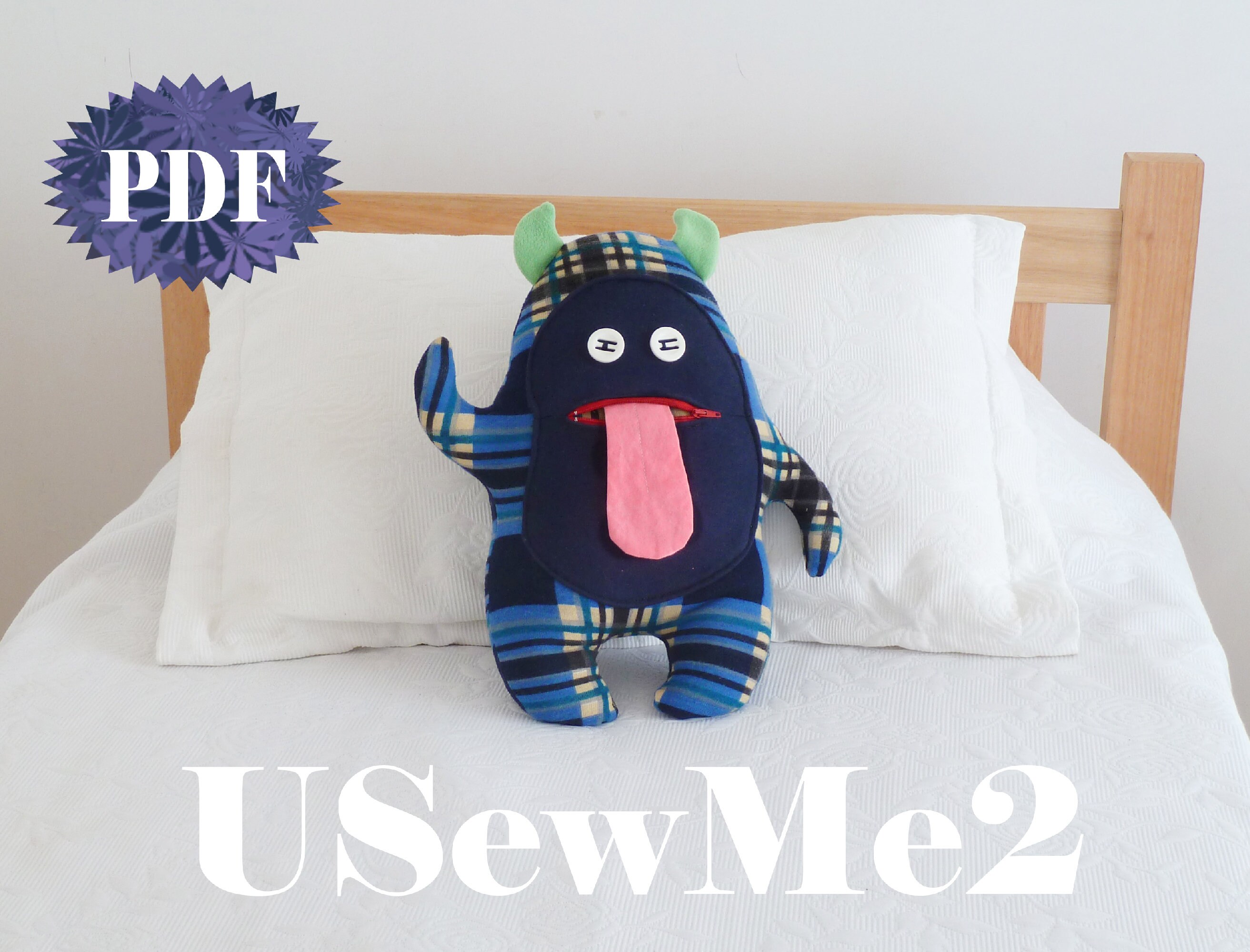 Pillow Monster Tutorial - Sew Pattern Monsters Sewing A4 Home Print ...
