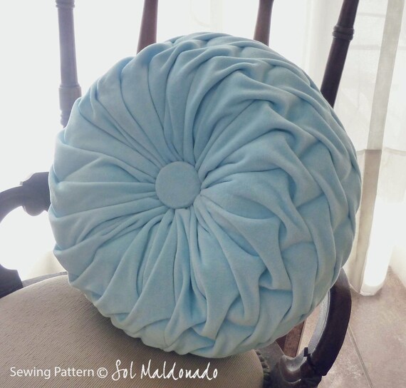 Smocked Pillow Sewing Pattern Pdf Smock Round Pillow Sew Etsy