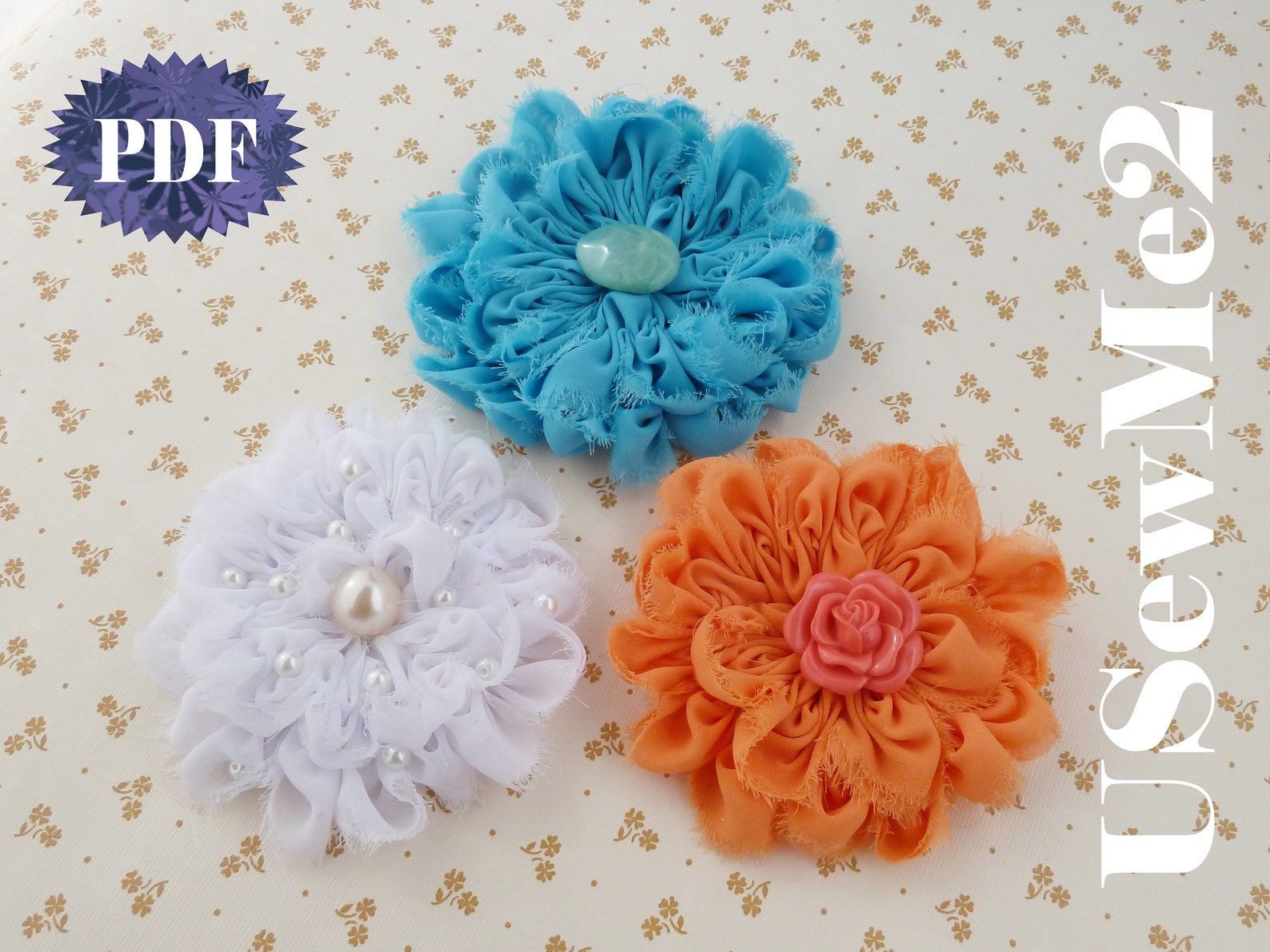 Fabric Flower Sewing Pattern Angie Fabric Flower Tutorial Print ...