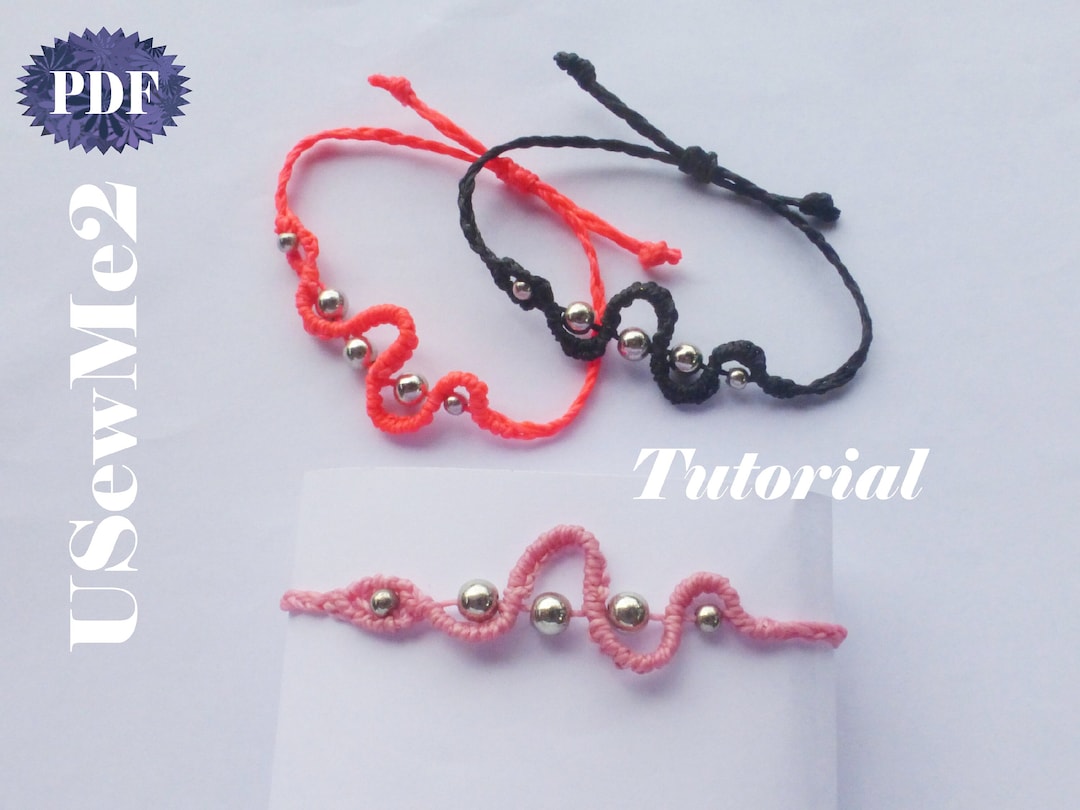 Macrame Bracelet Tutorial Snake Bracelet Micro Macrame Jewelty