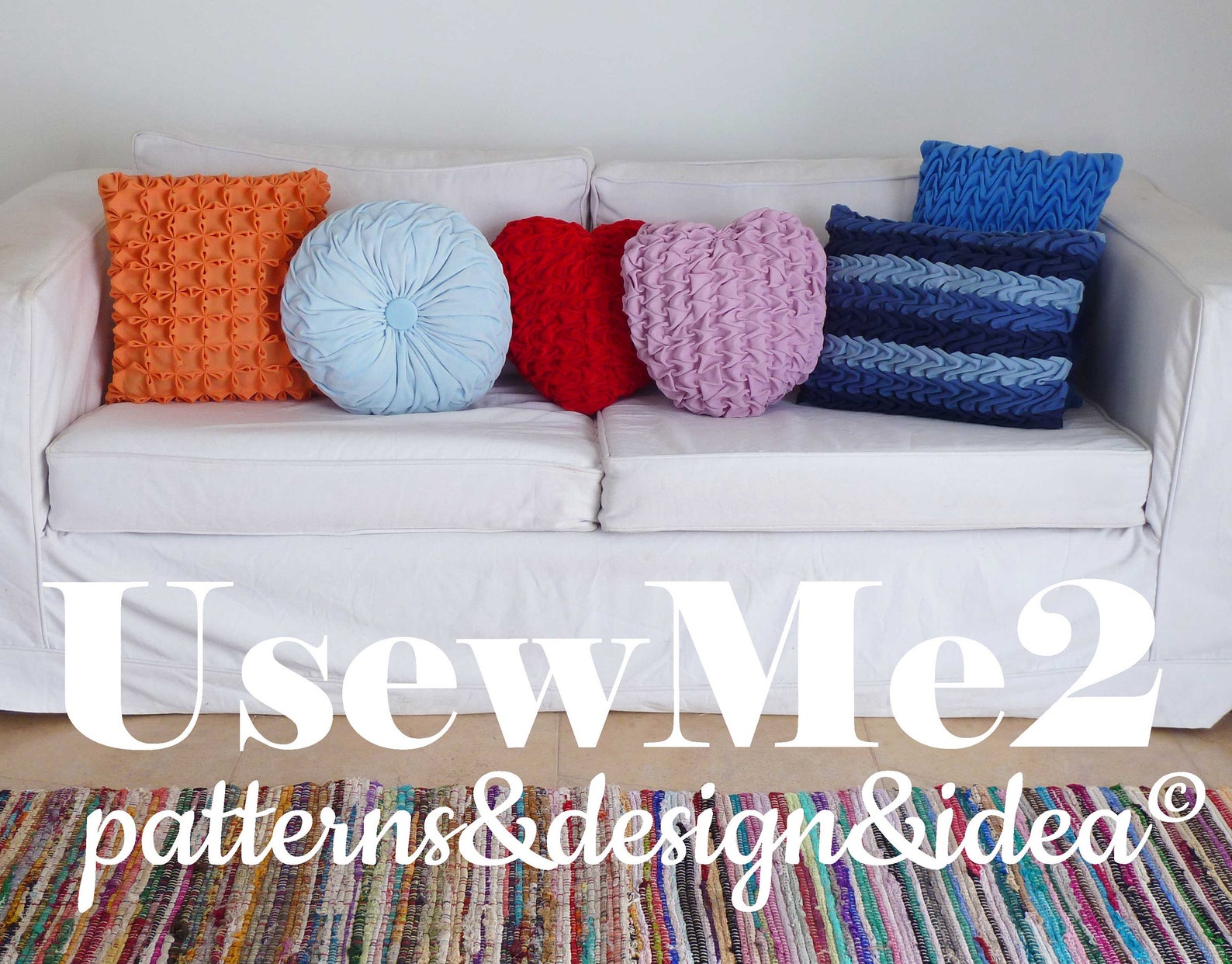 Smocked Pillow Pattern Flower fabric manipulation Tutorial Etsy