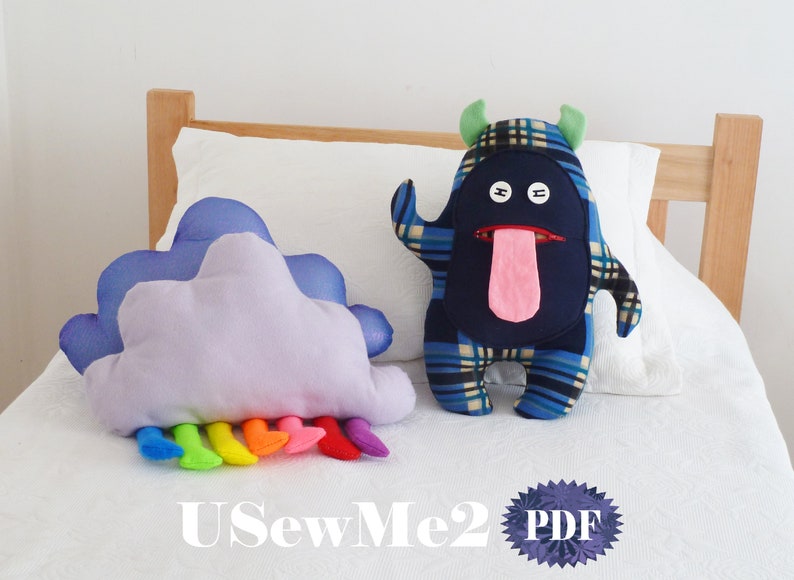 Pillow Monster Tutorial - Sew Pattern Monsters Sewing A4 Home Print ...
