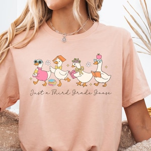 Third Grade Teacher Goose Shirt - Back To School Tee