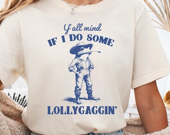 T-shirt graphique grenouille rigolote, chemise Y'all Lollygagging, t-shirt Frog Lovers, sweat-shirt tendance