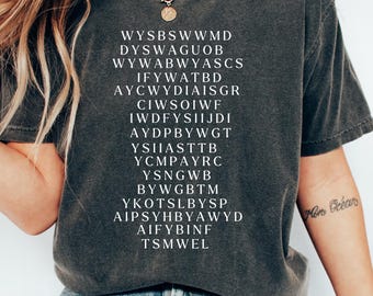 The Smallest Man Who Ever Lived Graphic Tee, Hidden Lyrics Shirt, Fan Inspired Gift