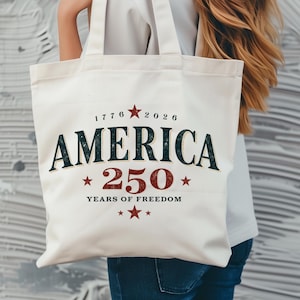 Retro USA 250-årsjubileumsväska, självständighetsdagen-presentväska i canvas