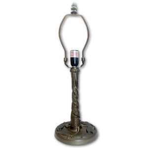 LMP-10-704, Art Nouveau 8&quot; Dragonfly Design Metal Base For Lamps With Electrical Wiring Switch and Shade Support