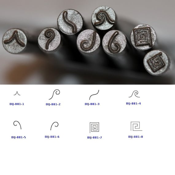 BIJ-879-1 KENT 5mm Precision Metal Punch Stamp 2 Leaves Design Sold Individually