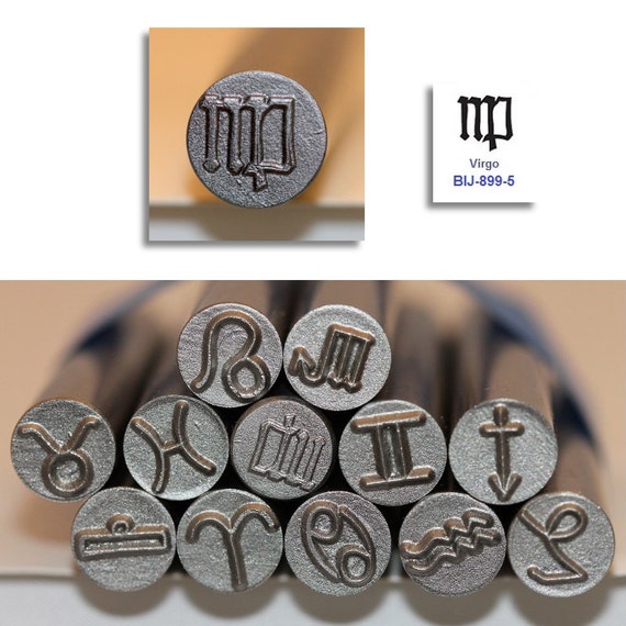 Kent 9.0mm Zodiac Symbols Metal Punch Stamps Sold