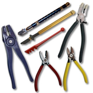 GLS-270, Stained Glass Starter Kit 7 pcs Set includes 4 Pliers and 3 Cutters