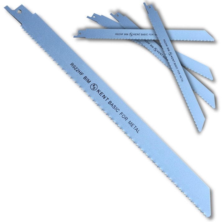 Kent R922H 9\" Bi-Metal Reciprocating Saw Blades - 10 TPI, 5 Pack, Flexible For Wood With Nails, Metal, Pipes & Flush Cuts