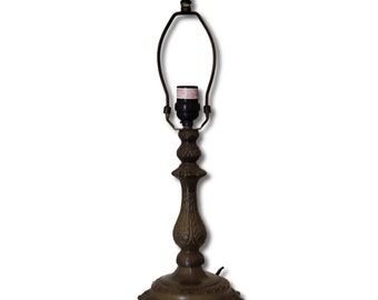 LMP-11-342, Art Nouveau 16" Art Nouveau Design Metal Base for Lamps with Electrical Wiring, Switch and Shade Support