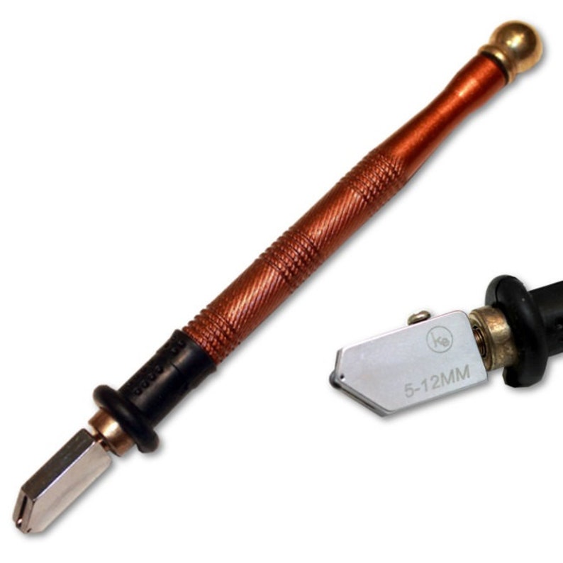 GLS256 Kent Ergonomic Glass Cutter With Knurled Metal Handle Etsy