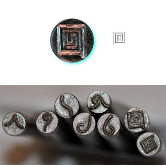 BIJ-879-1 KENT 5mm Precision Metal Punch Stamp 2 Leaves Design Sold Individually